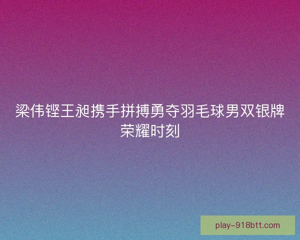 梁伟铿王昶携手拼搏勇夺羽毛球男双银牌荣耀时刻
